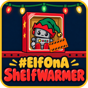 Elf on a Shelf Warmer toy donations ready for Toys for Tots